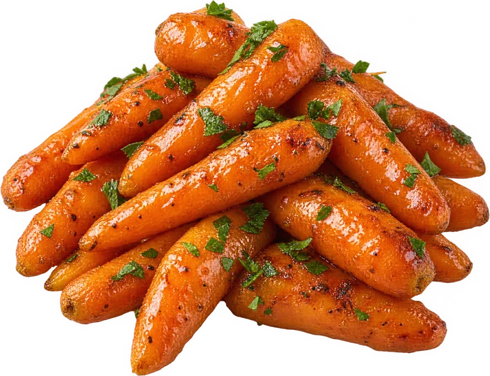 Honey-glazed carrots